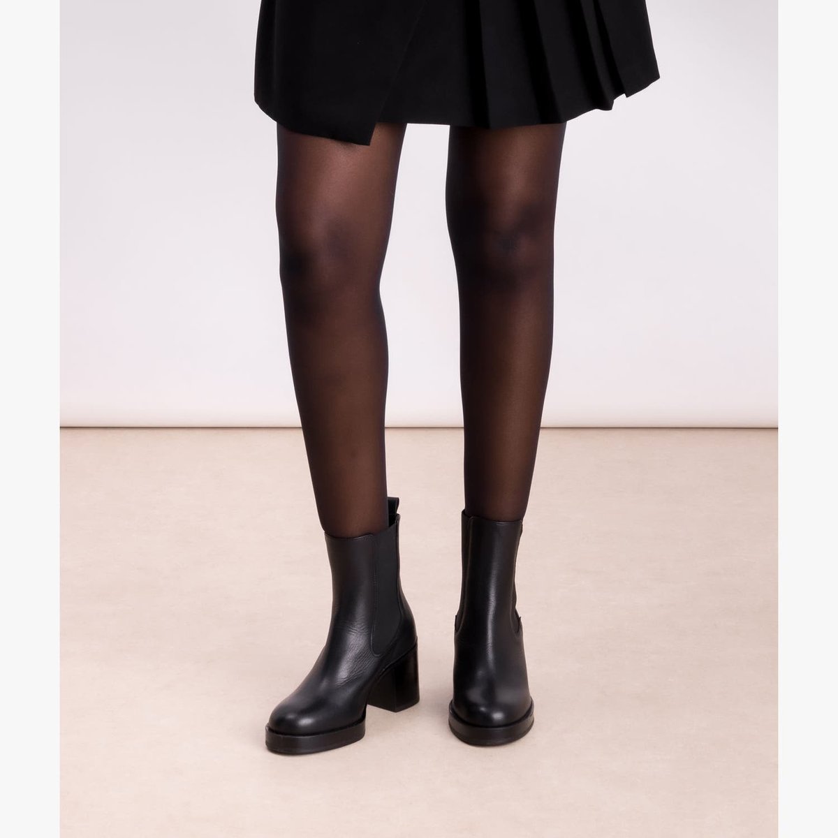 Boots À Talon en cuir ELEA leopard chocolat, BOCAGE