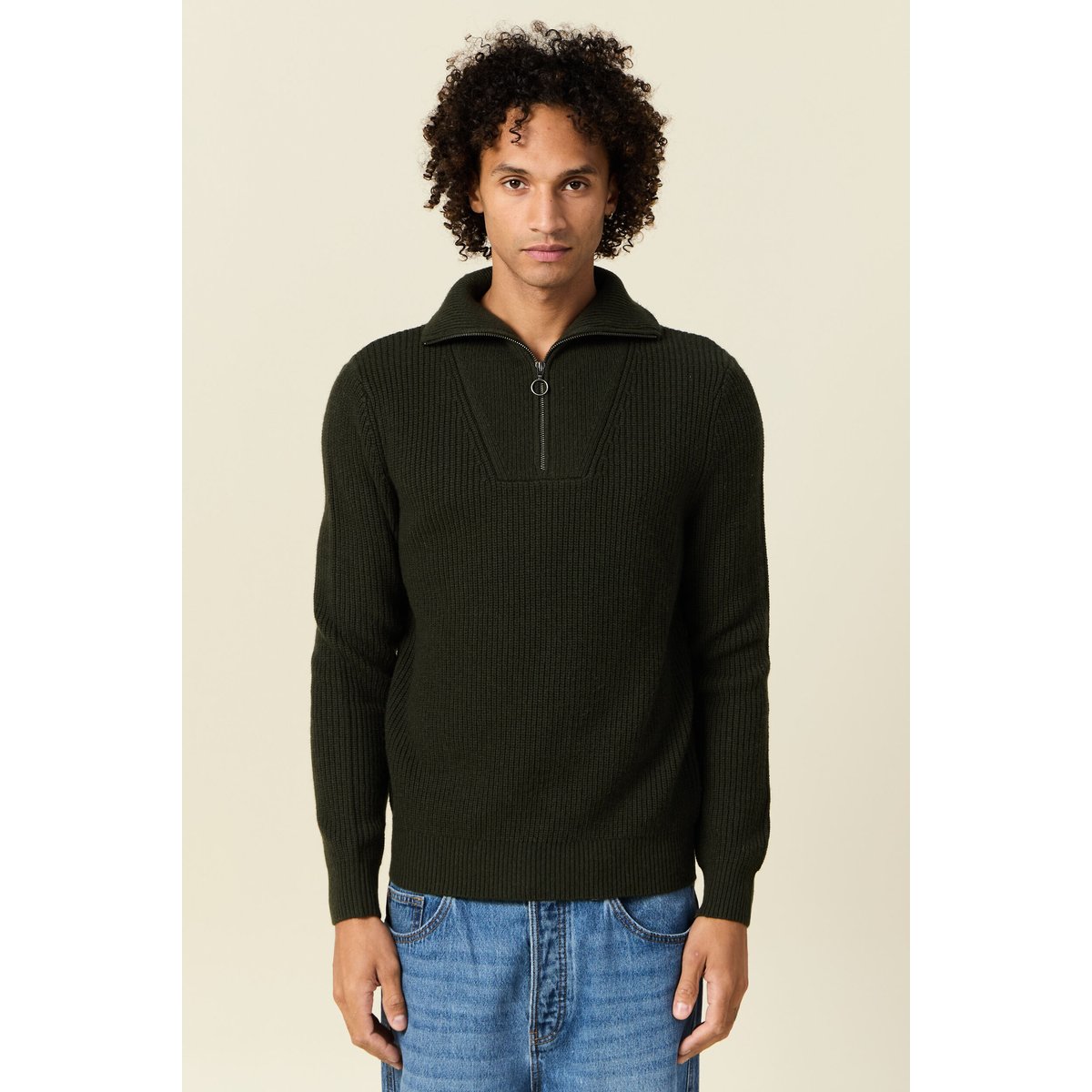 Pull col camionneur vert kaki, BONOBO