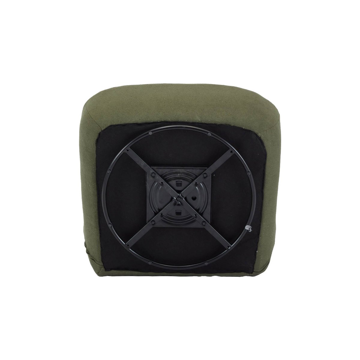 Fauteuil pivotant 360 bouclette texturée SPINO kaki foncé, SWEEEK