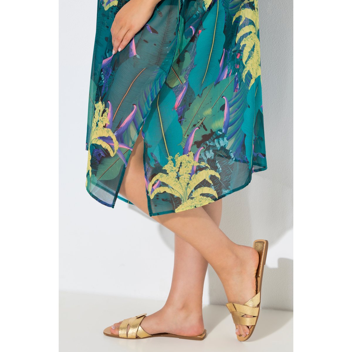 Tunique motif jungle vert turquoise, ULLA POPKEN