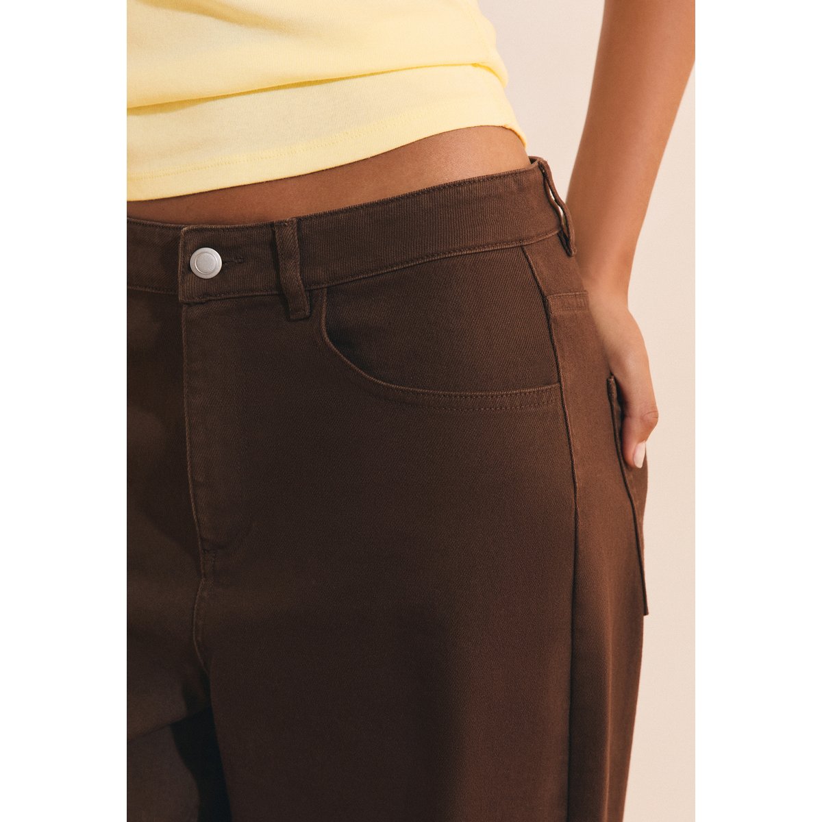 Jean barrel A BARELL GD chocolat, ETAM