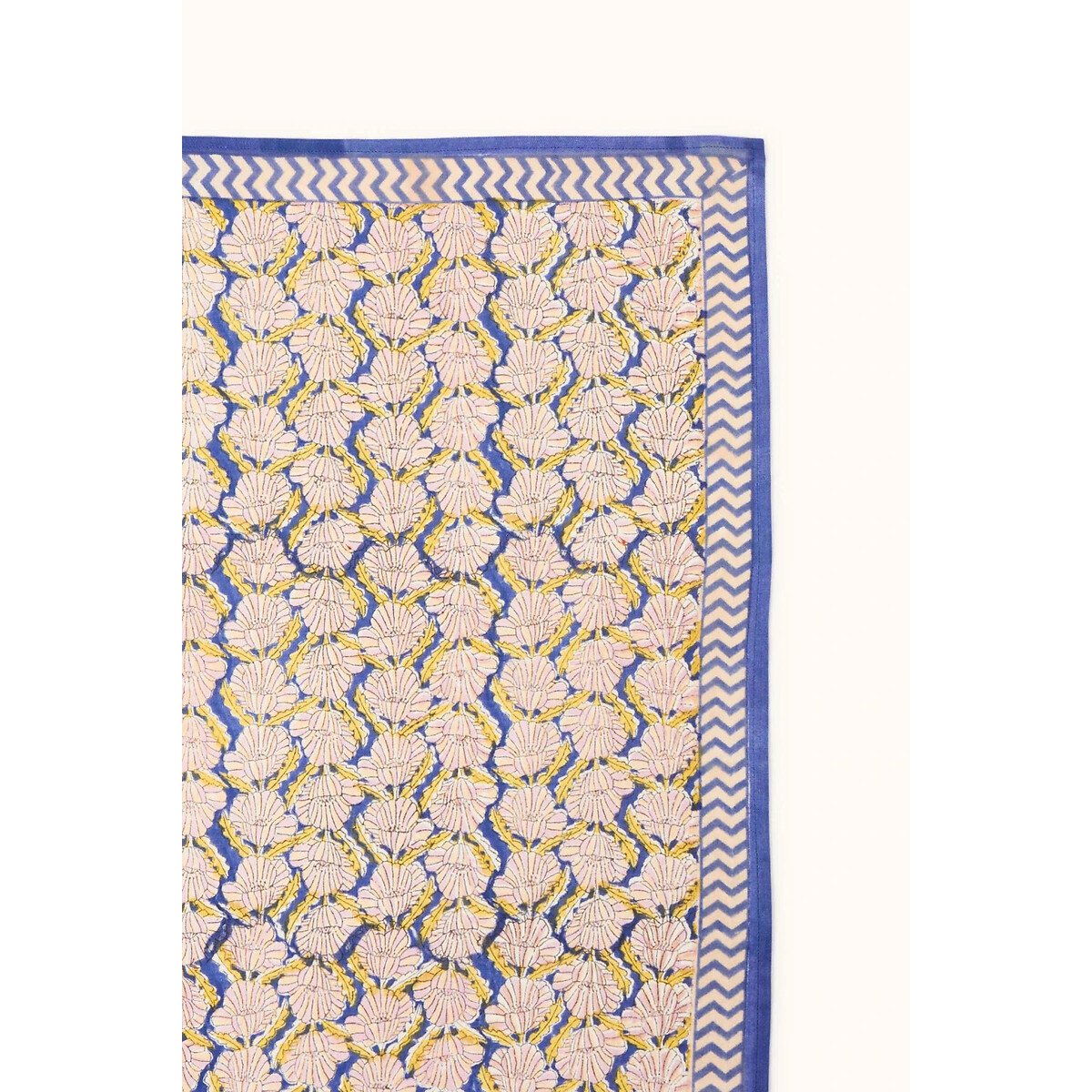 Grand foulard imprimé, LATIKA MOLLY imprimé floral bleu, APACHES COLLECTIONS