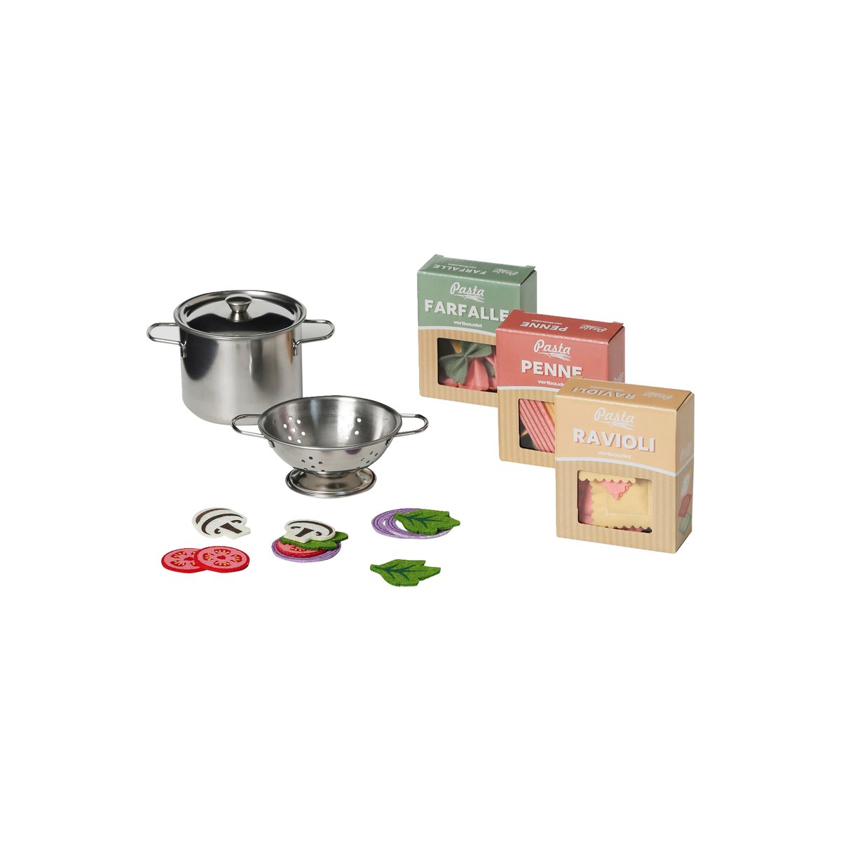 Set de pâtes en feutrine multicolore, VERTBAUDET