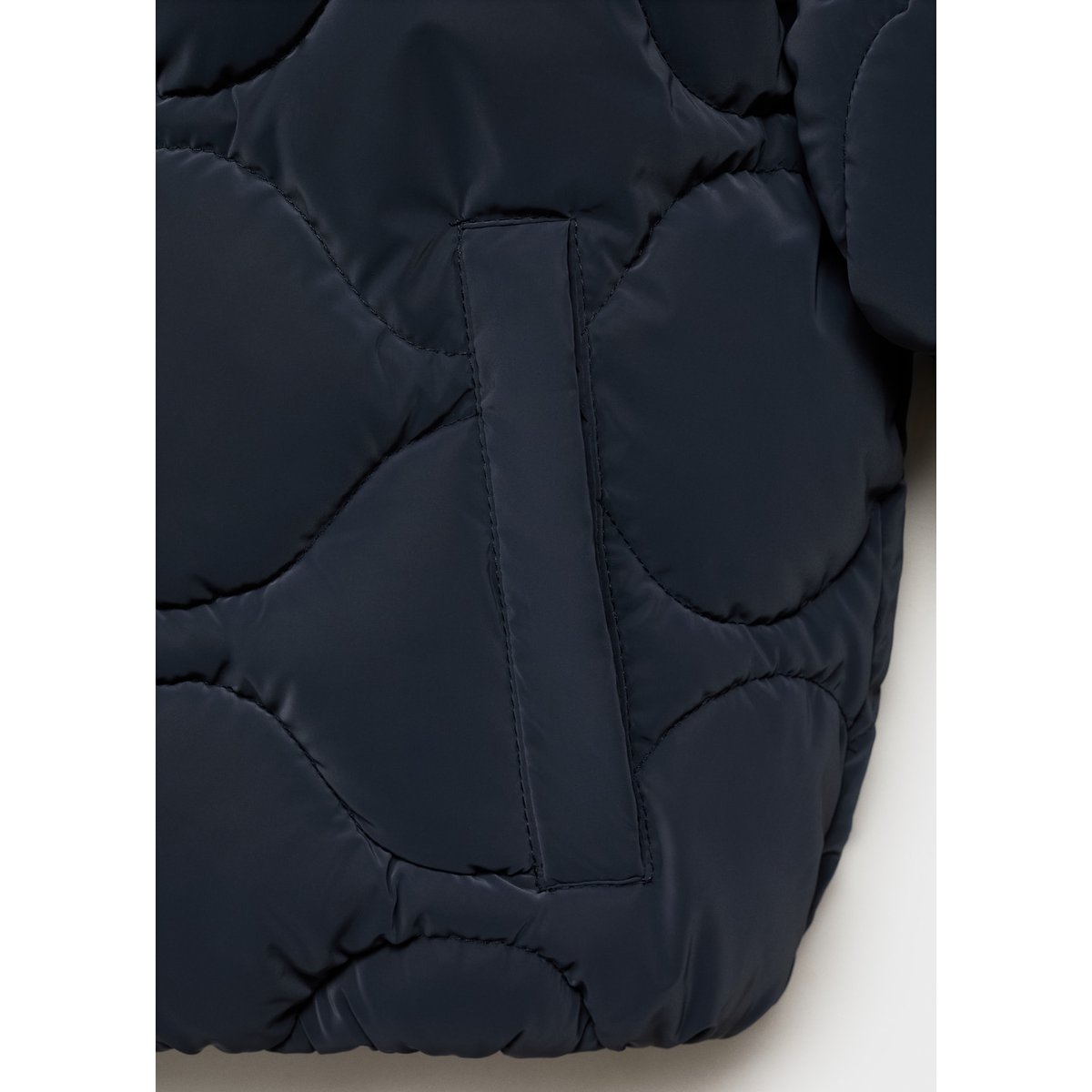 Anorak matelassé imperméable à losanges bleu marine foncé, MANGO TEEN
