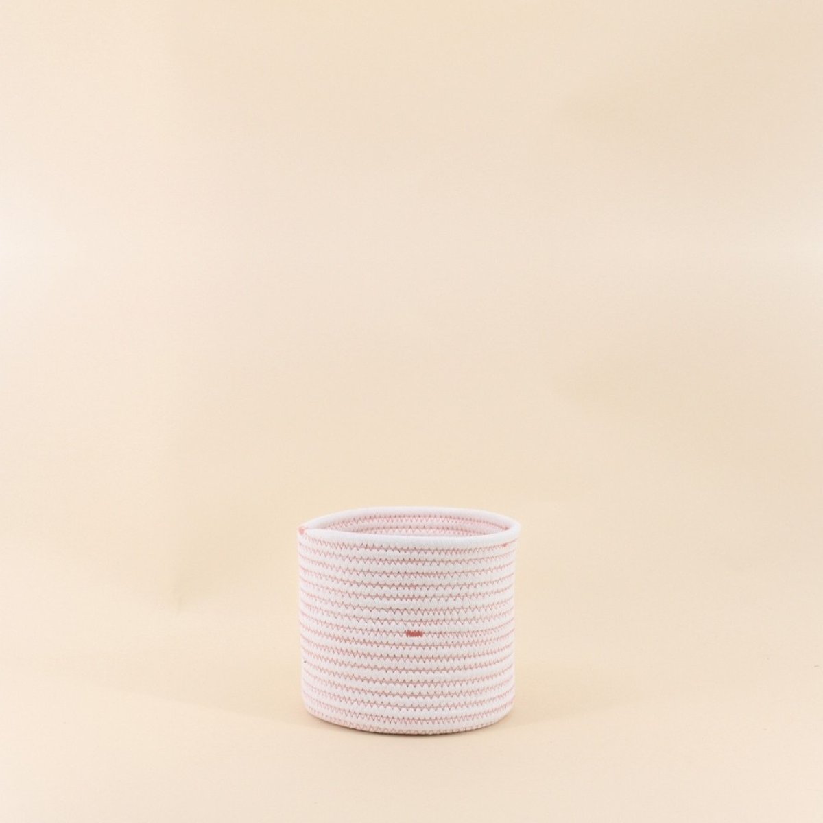 Lot de 2 paniers en corde détails blanc, AZAO