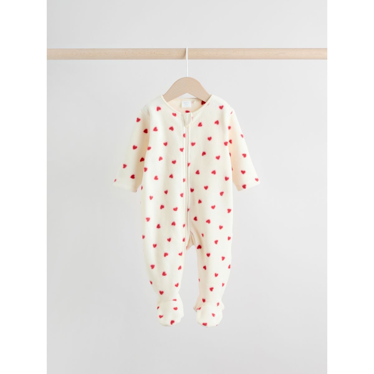 Grenouillère à zippée en polaire, lot de 2 rouge, NEXT