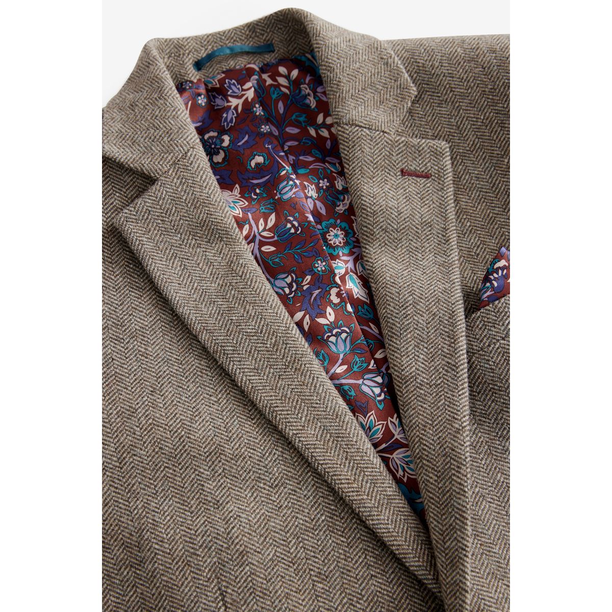 Blazer nova fides en laine à chevrons signature marron taupe, NEXT