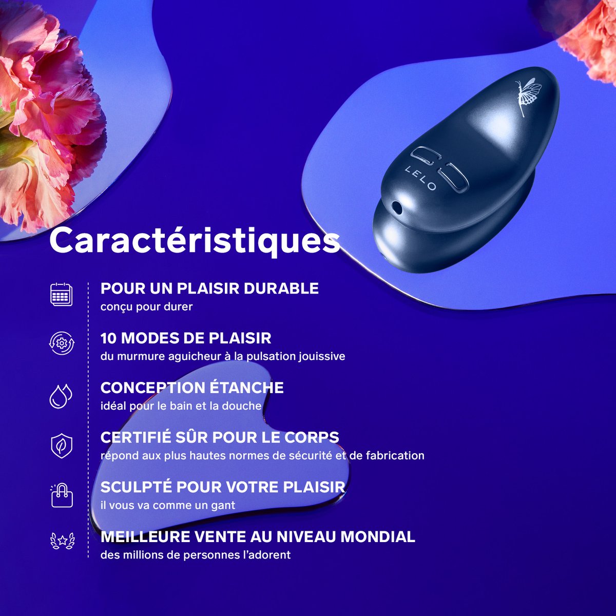 Stimulateur Clitoridien Silencieux NEA 3 pitch black, LELO