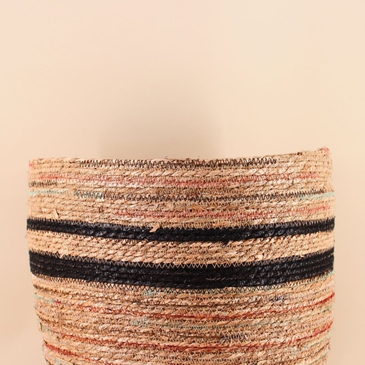 Lot de 2 paniers hauts en fibres naturelles beige, ORNAMI