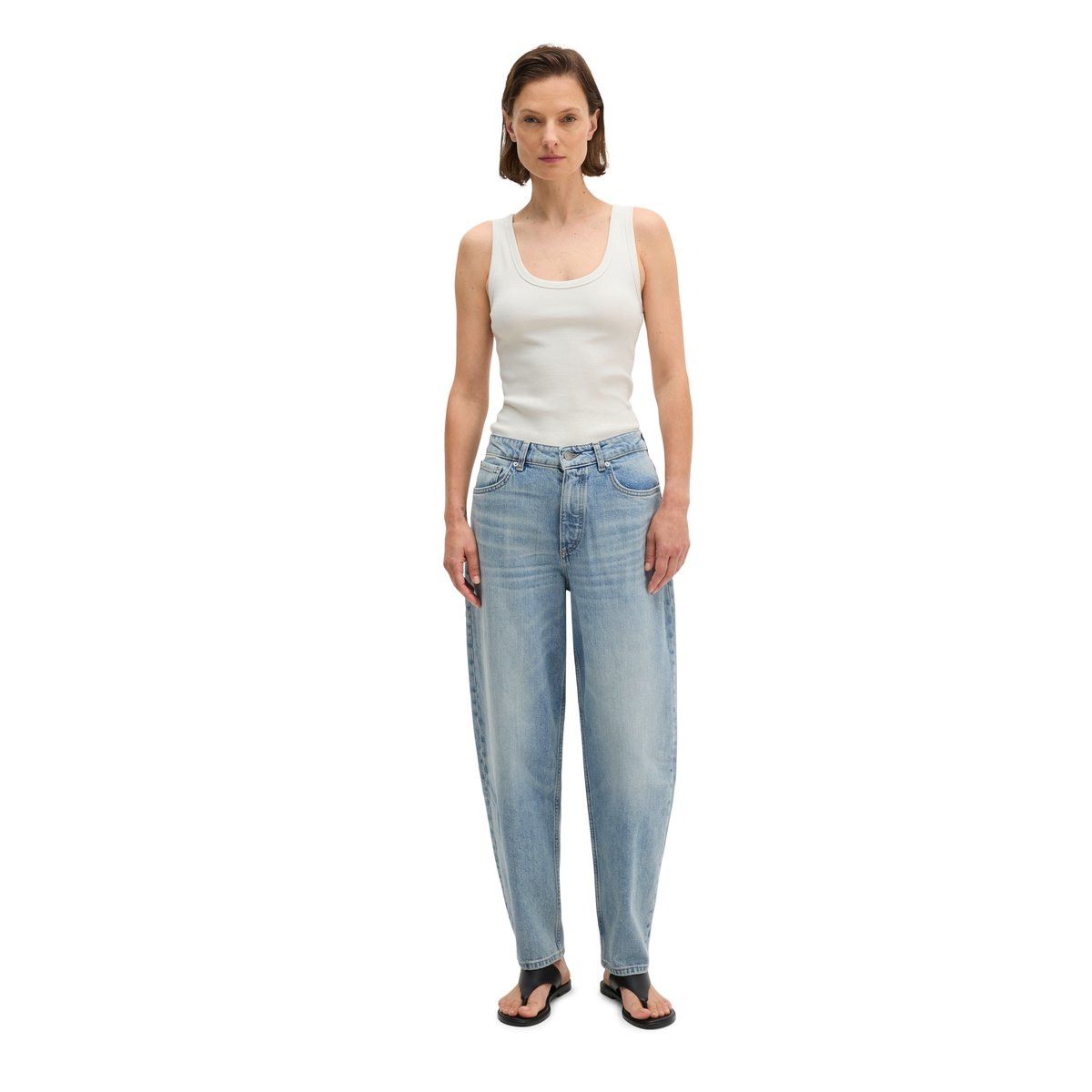 Jeans modèle Lara barrel cropped avec CIRCULOSE bleu clair, MARC O'POLO