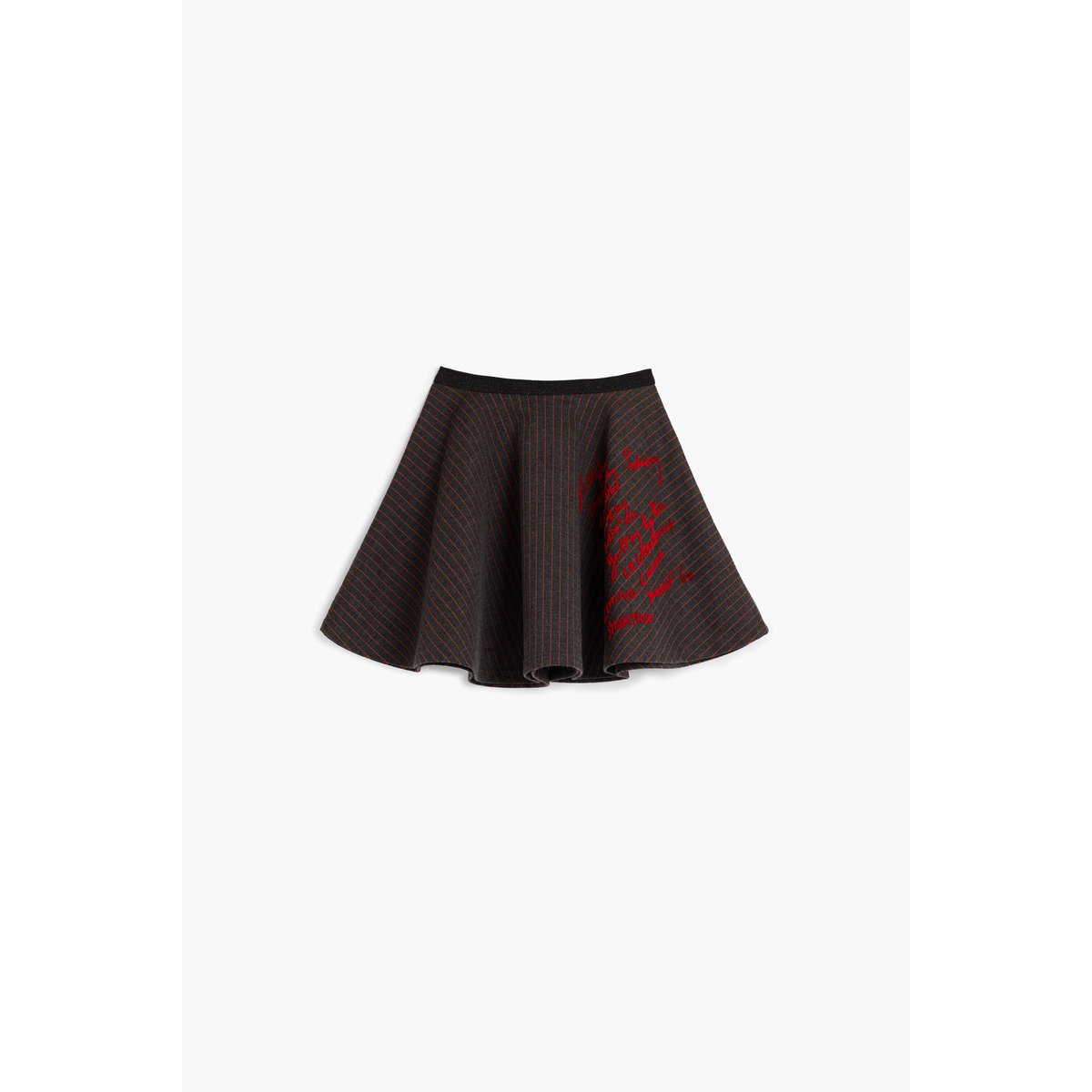 Mini-jupe en maille à rayures noir, DESIGUAL