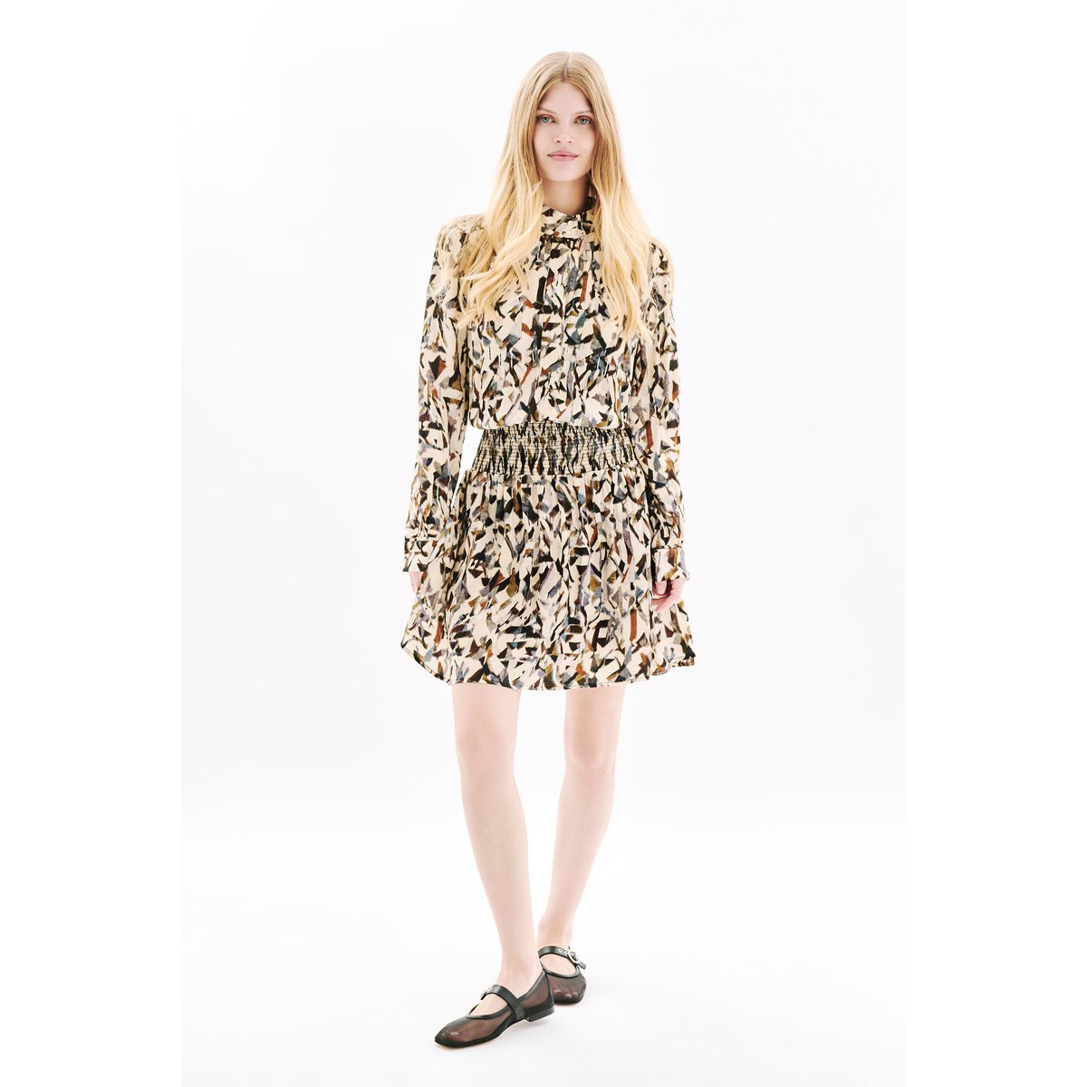 Robe courte élégante SISSI ecru, CAROLL