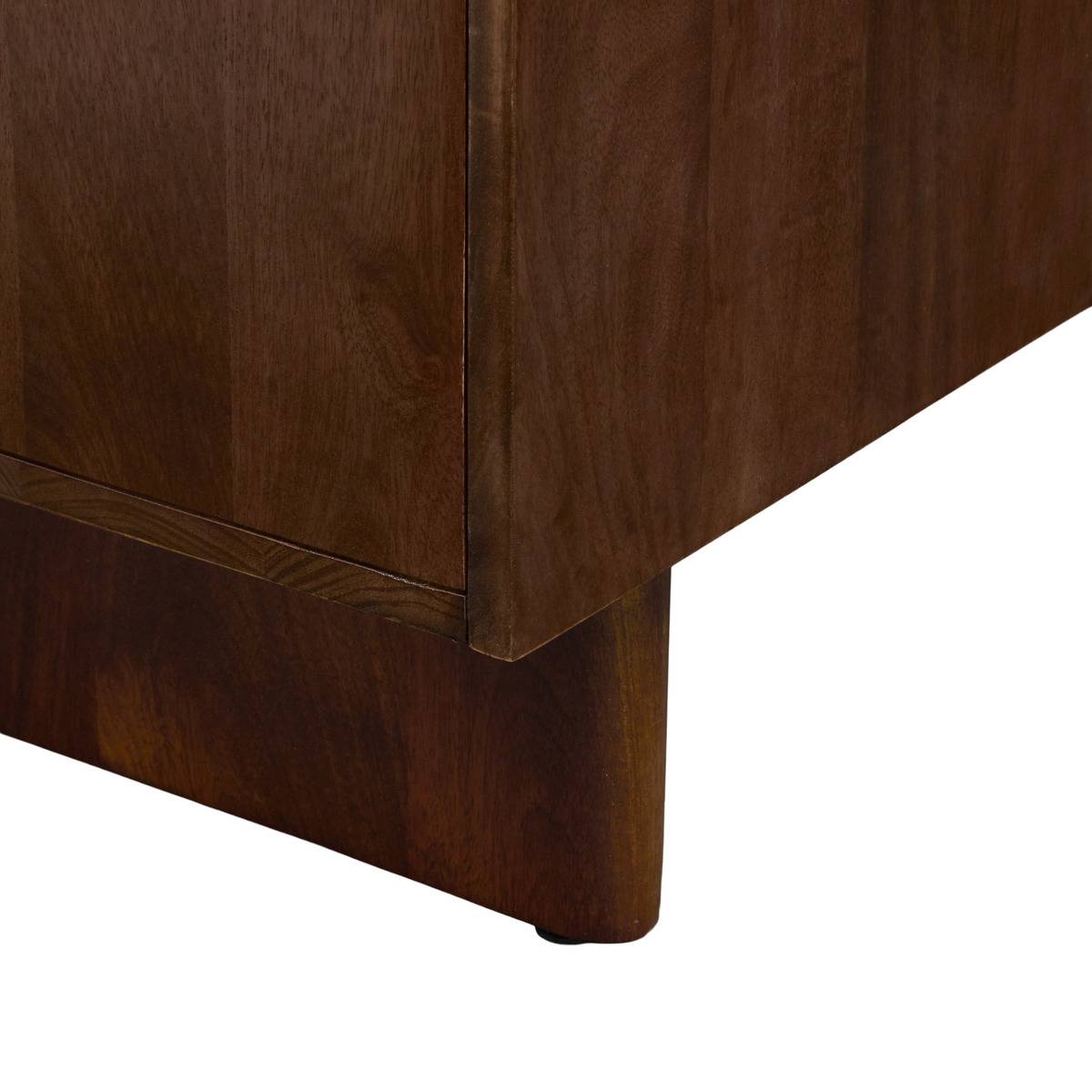 Meuble TV rectangulaire avec portes en manguier NYERO marron, ATMOSPHERA