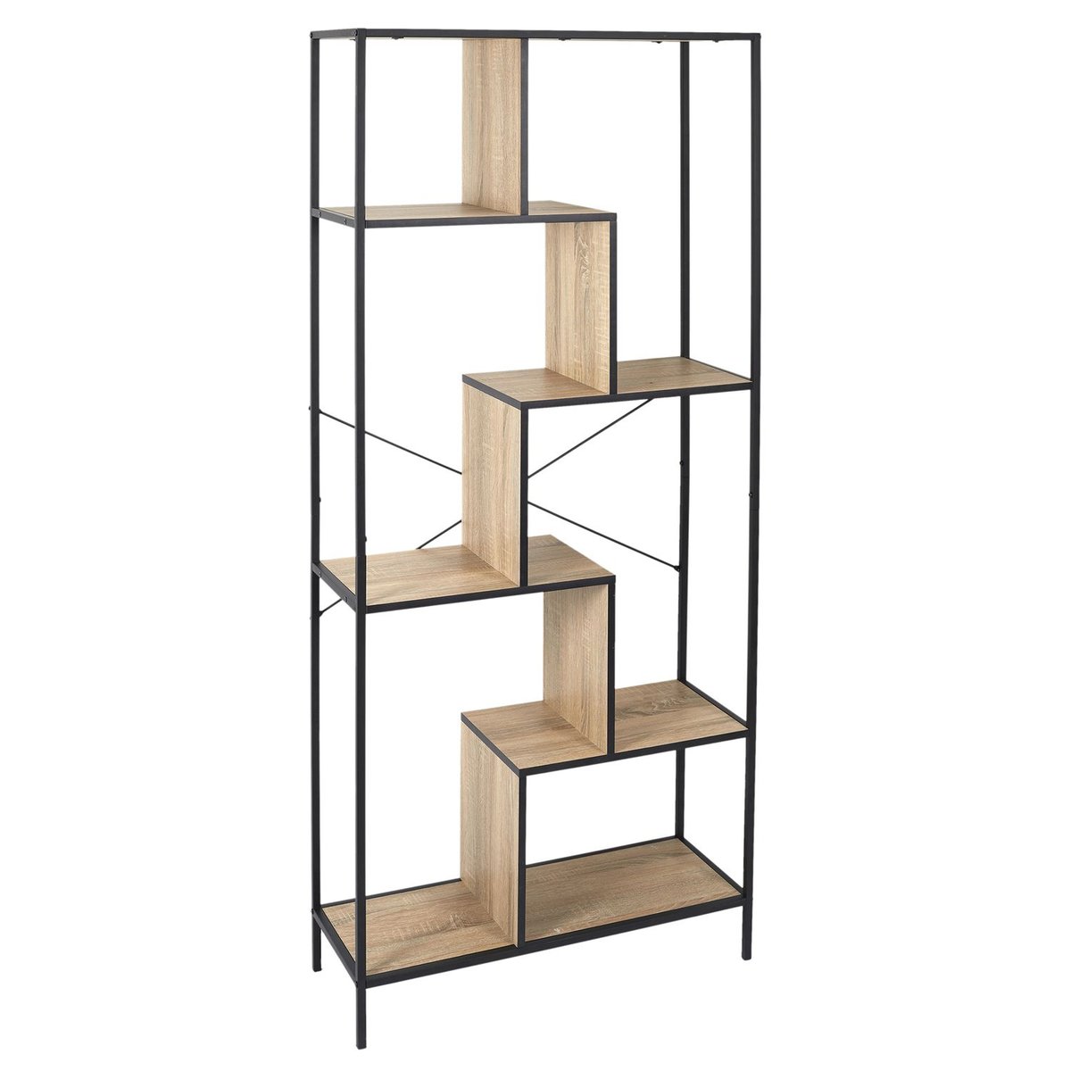 Etagère 5 niveaux design industriel EDISON noir, THE HOME DECO FACTORY