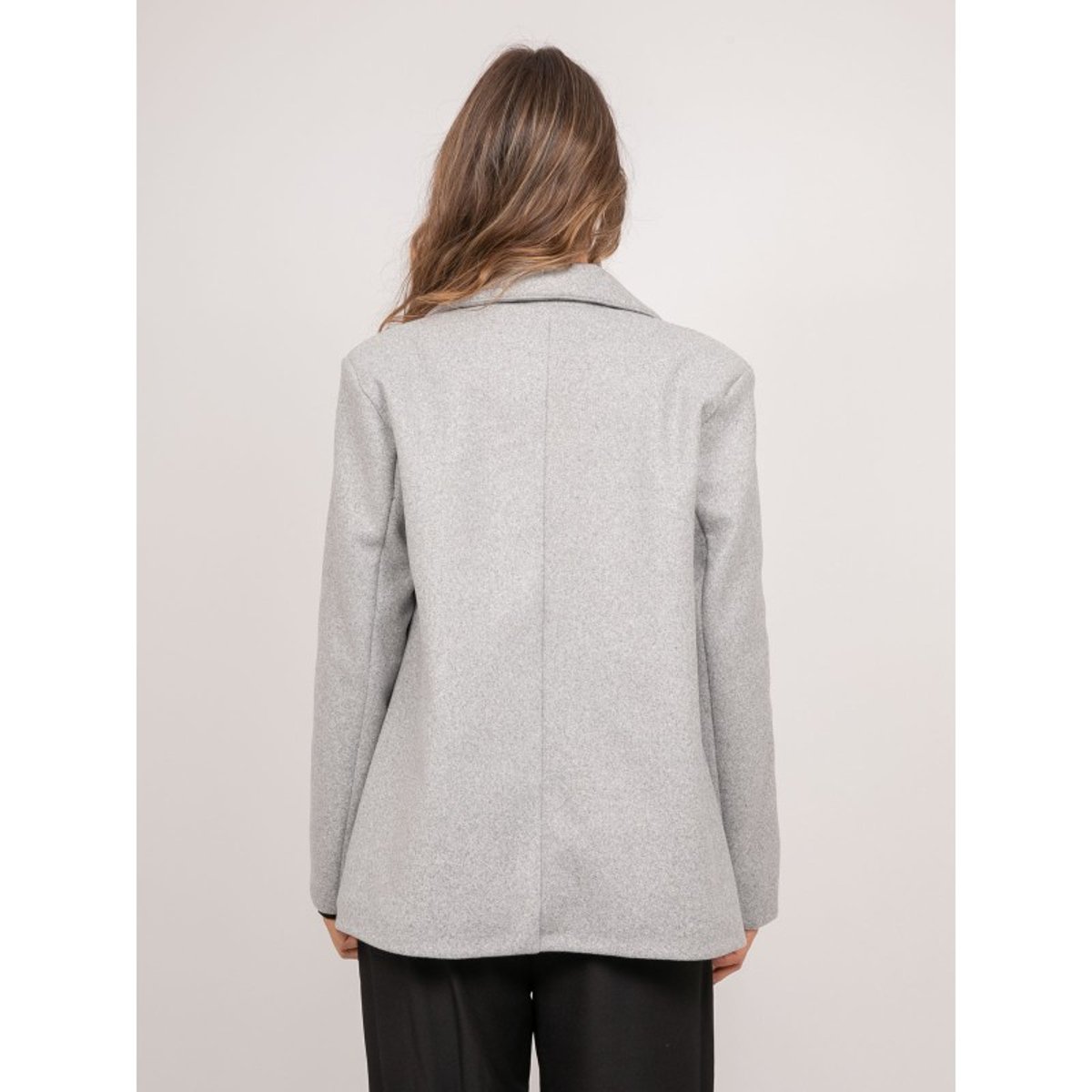 Caban Court Croisé Drap De Laine Ubeve gris, DONA LISA