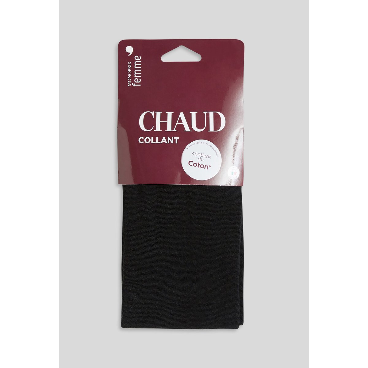 Collants en coton noir, MONOPRIX
