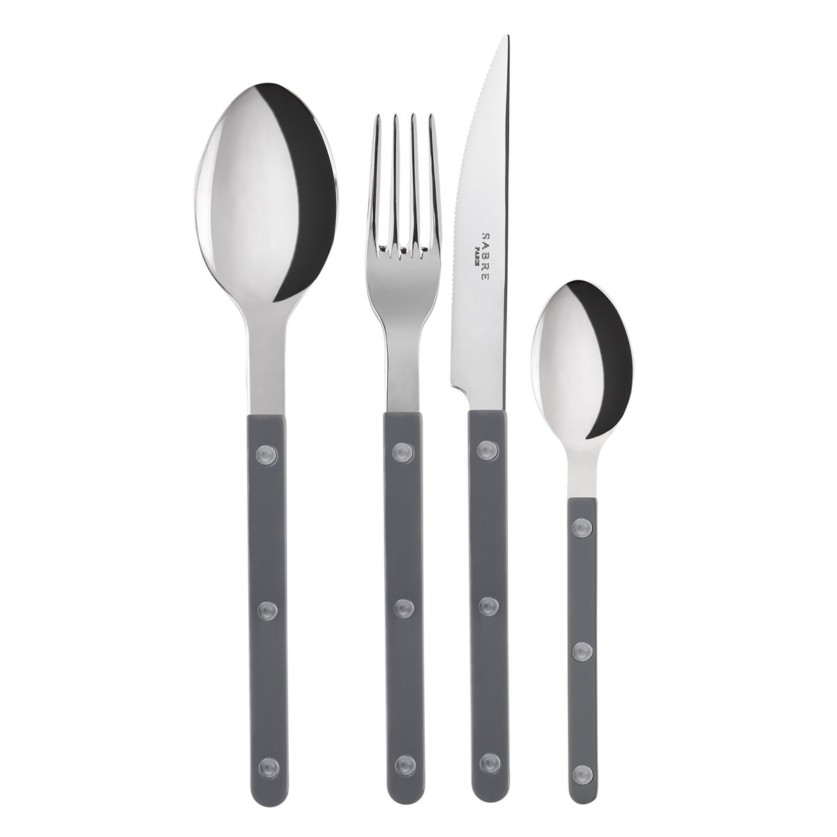Set de 4 couverts de table, Bistrot anthracite, SABRE