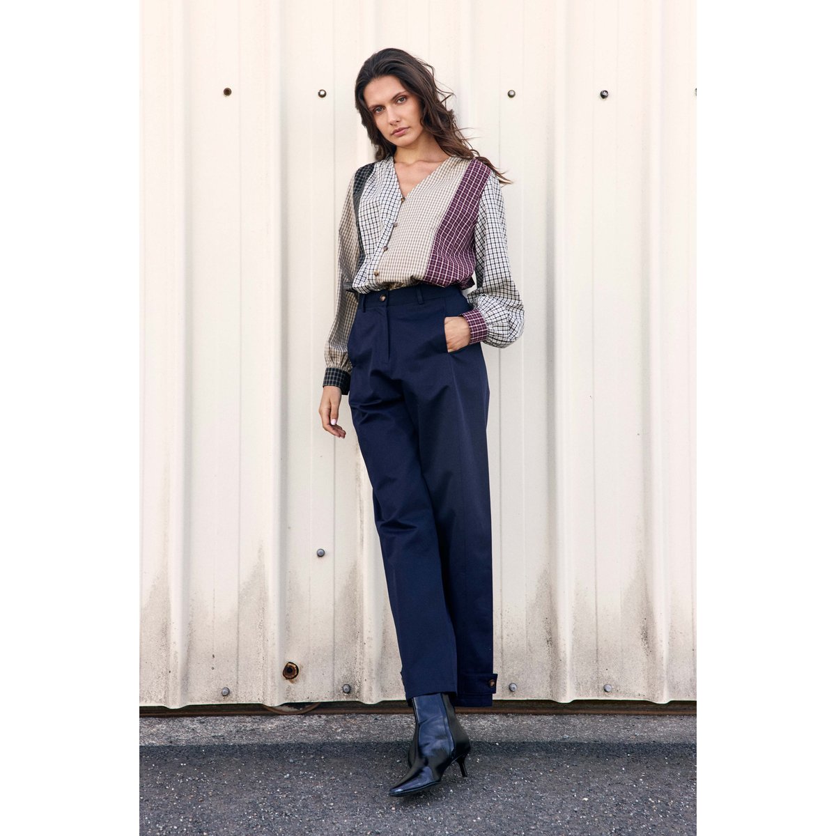 PANTALON uni PRIM 25-marine, LA PETITE ETOILE