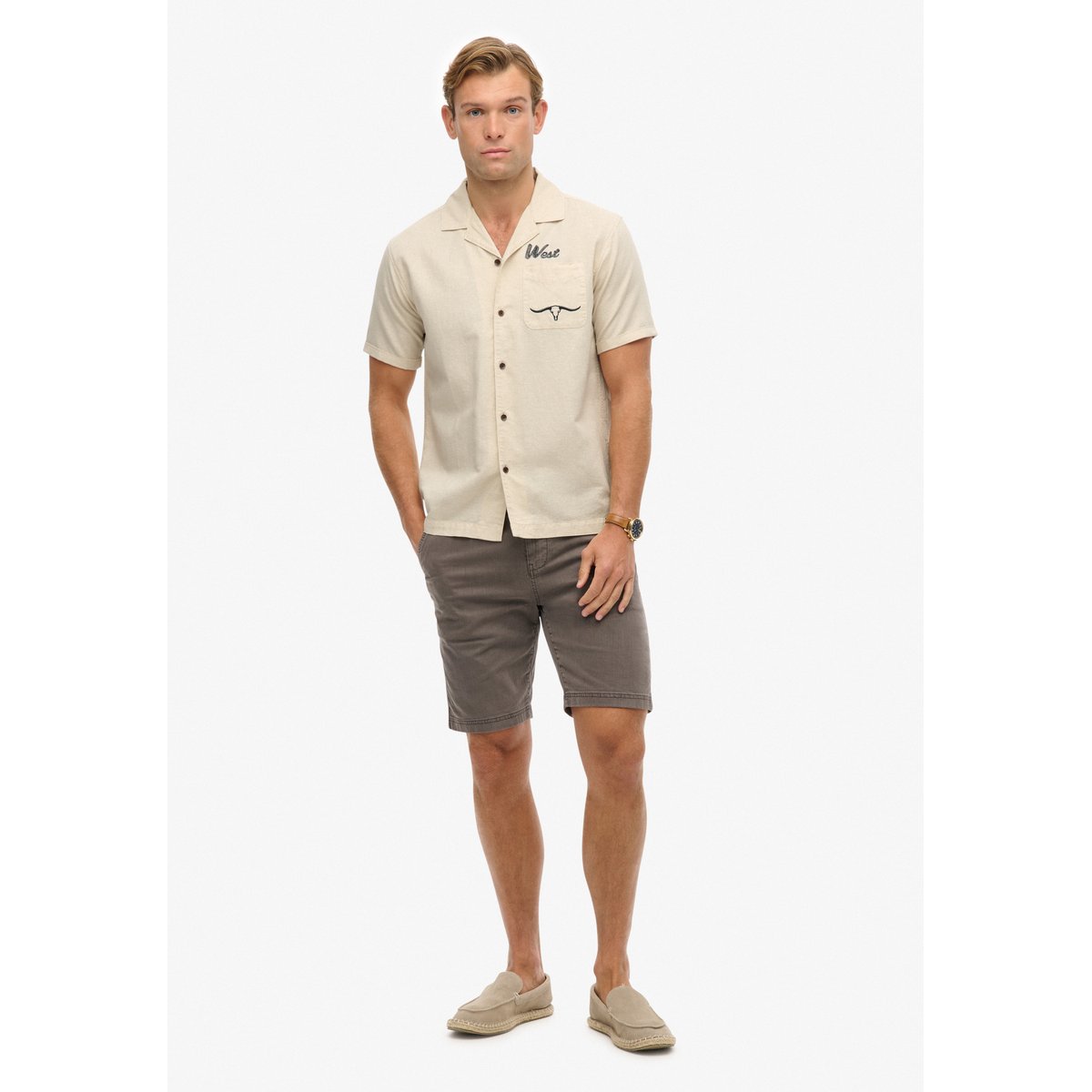 The Merchant Store - Chemise Resort beige avoine, SUPERDRY