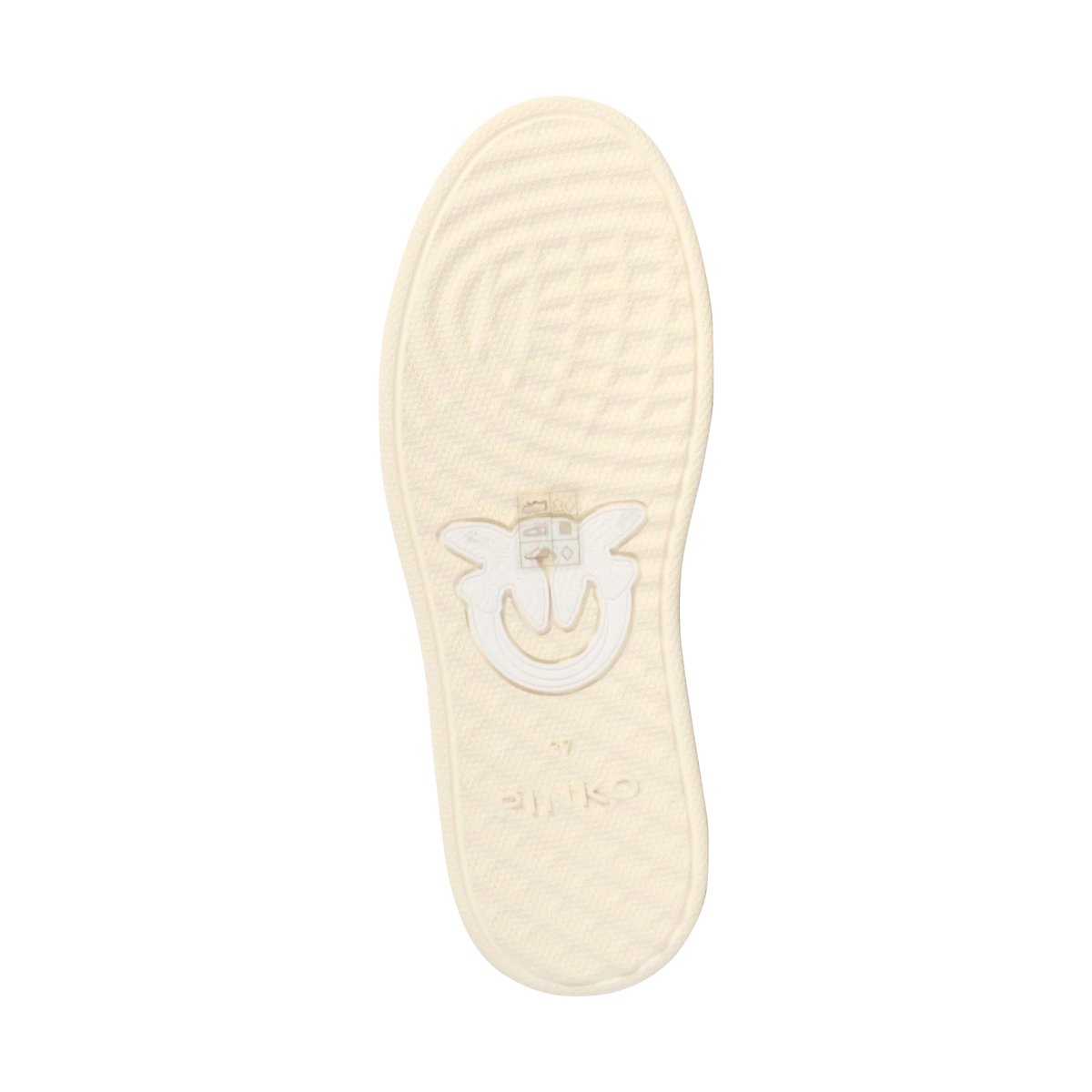 Basket Montante Cuir Mandy 02 argent blanc, PINKO