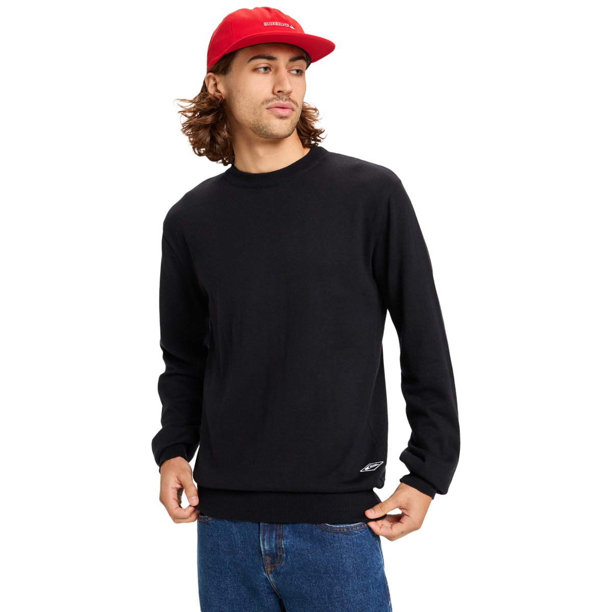 Pull à manches longues en tricot DIAMOND noir black, QUIKSILVER