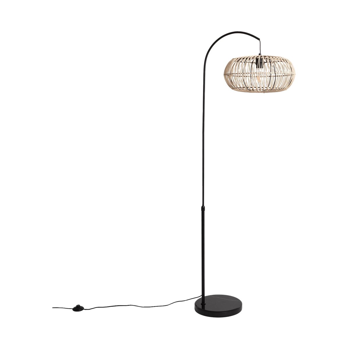 Lampadaire intérieur rotin naturel H 170cm DIEGO naturel, SWEEEK