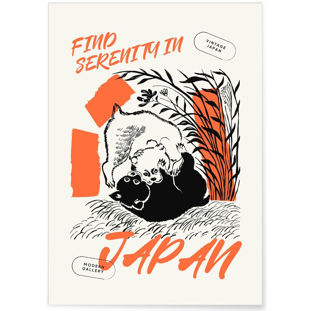 Affiche Art Japon 12 blanc, L'AFFICHERIE