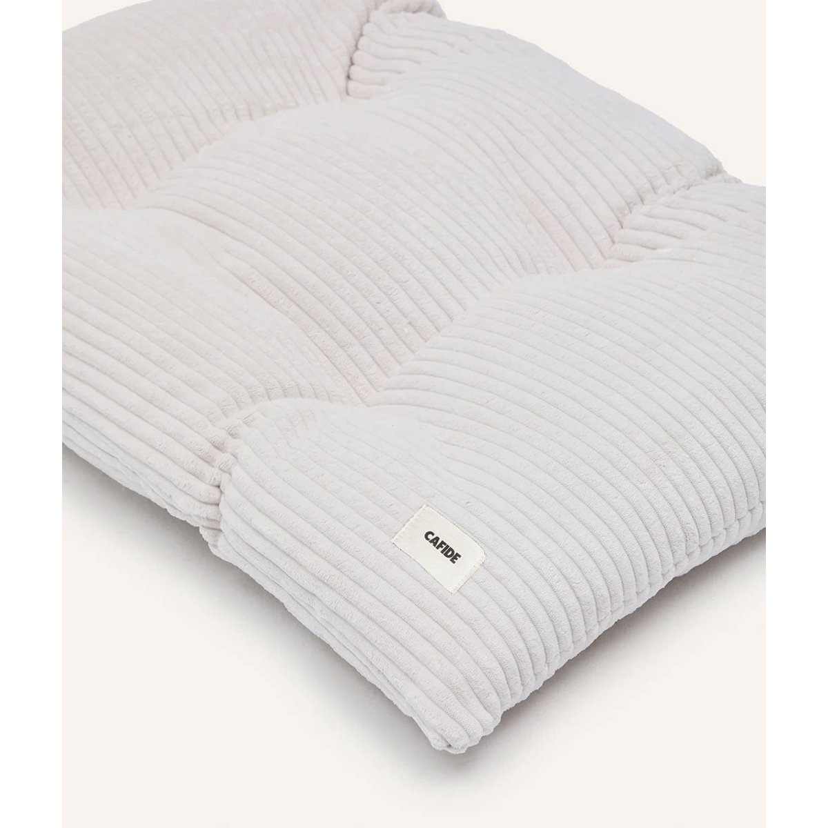 Coussin de lit pour chien en velours côtelé, BELA blanc, CAFIDE