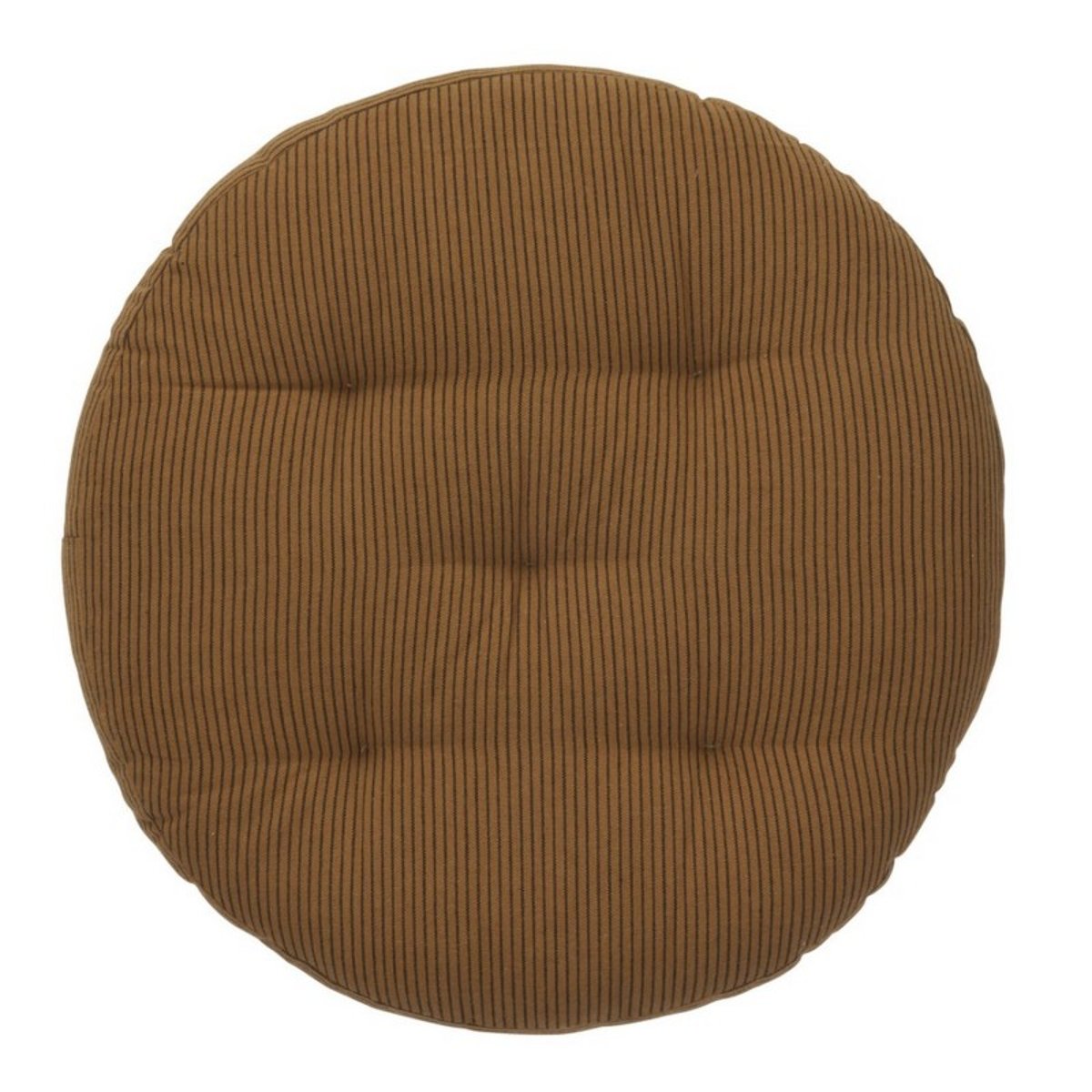 Coussin de chaise rond coton marron, MADAM STOLTZ