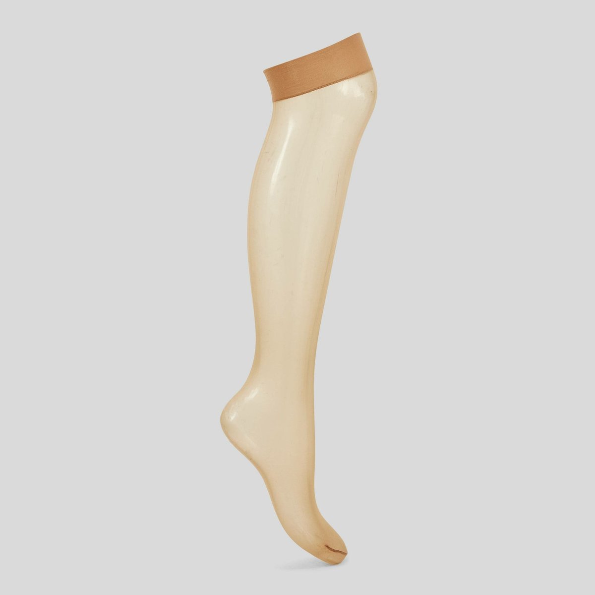 Lot de 2 paires de mi bas voile NUDE beige, MONOPRIX