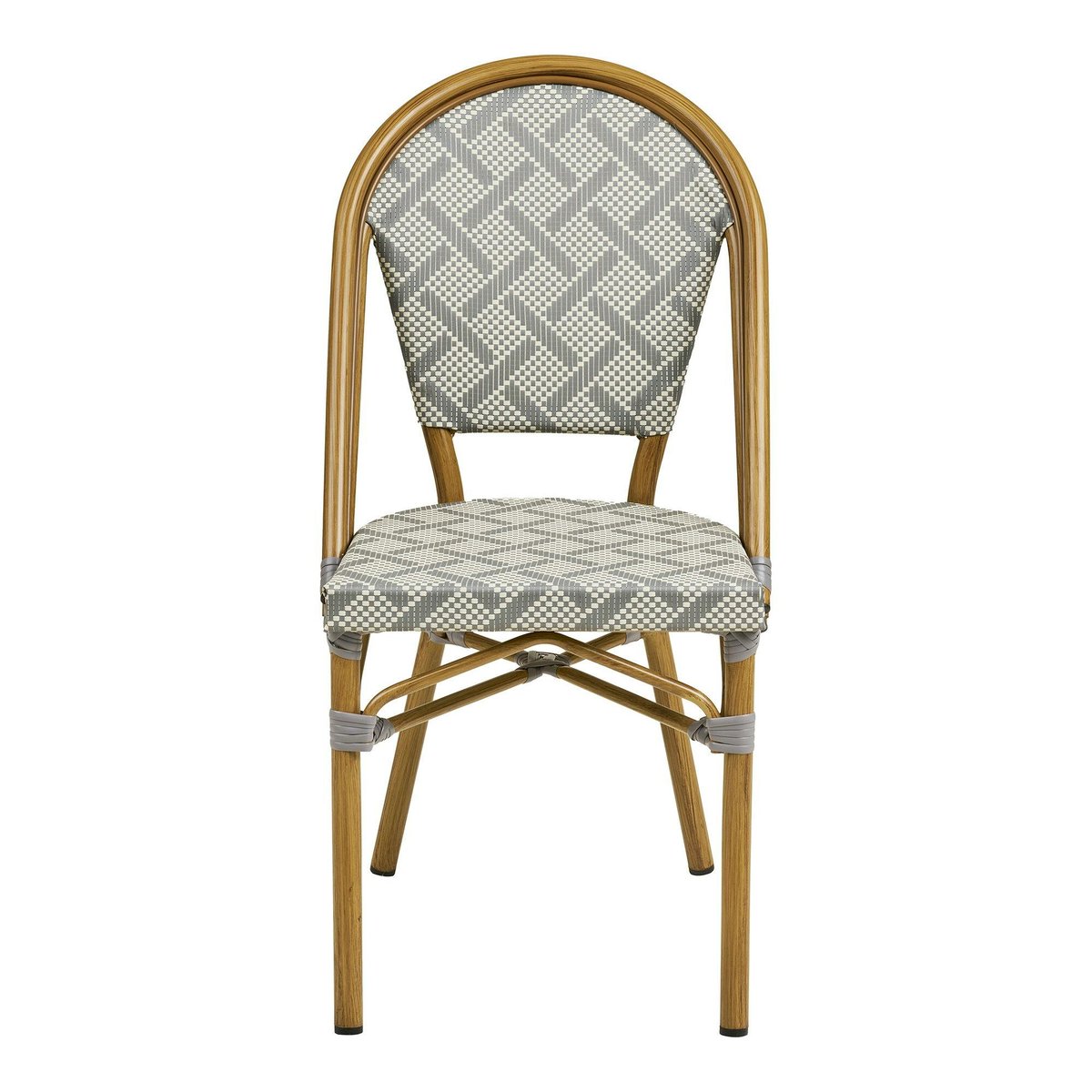 Chaise bistrot grise en textilène (lot de 2) TORANO gris, PIER IMPORT