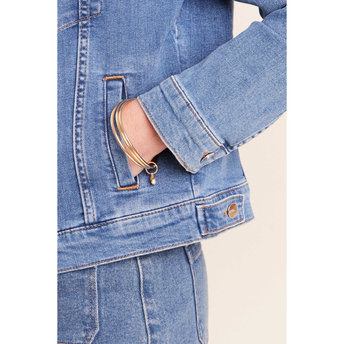 Veste cintrée denim stone, BREAL