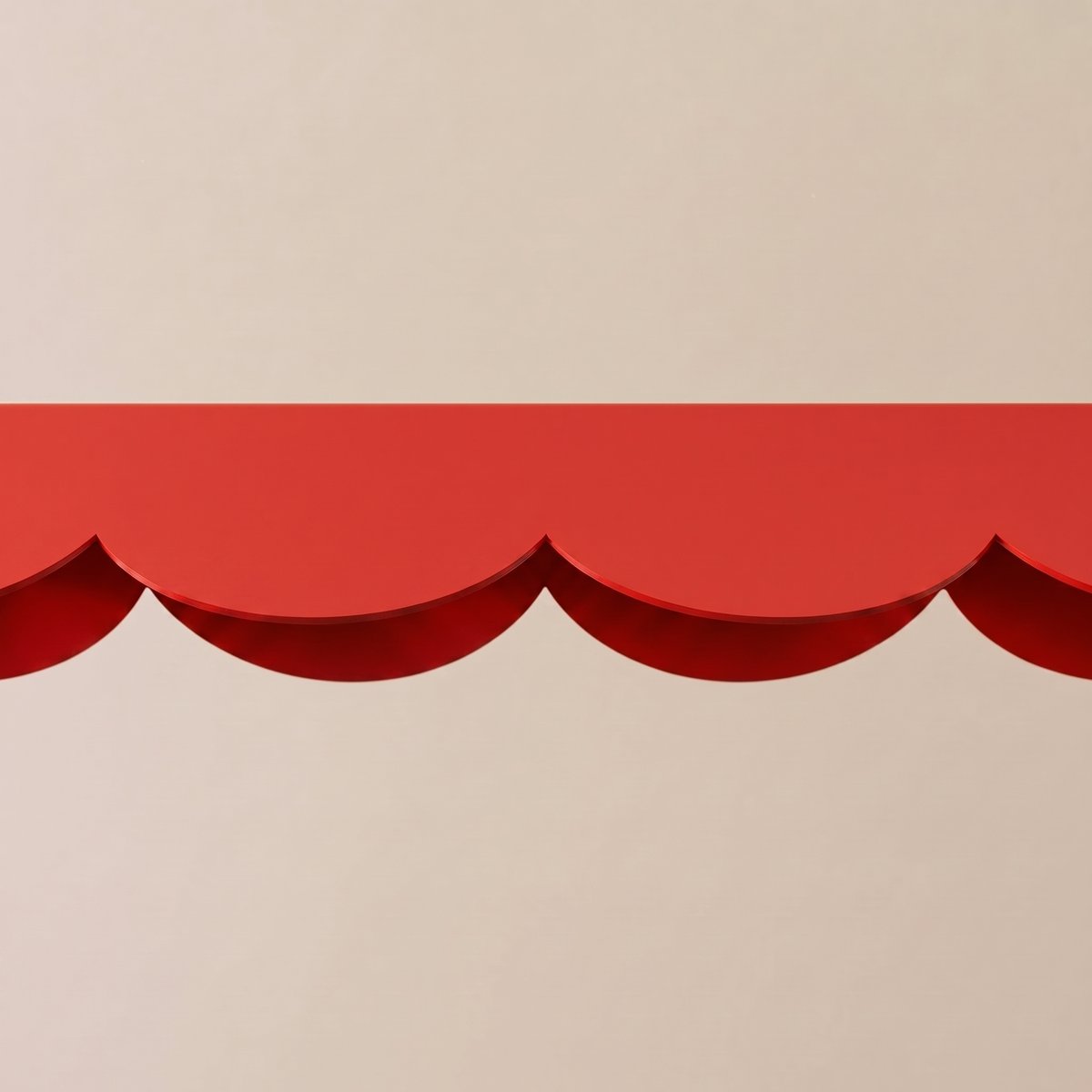 Suspension Aluminium Rouge LED 1 Biscuit rouge, EDEN