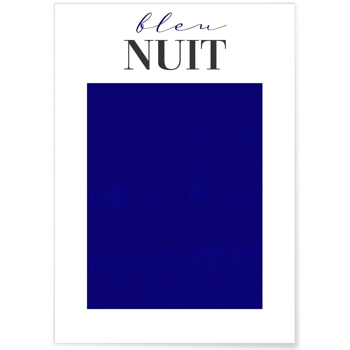 Affiche Bleu Nuit blanc, L'AFFICHERIE