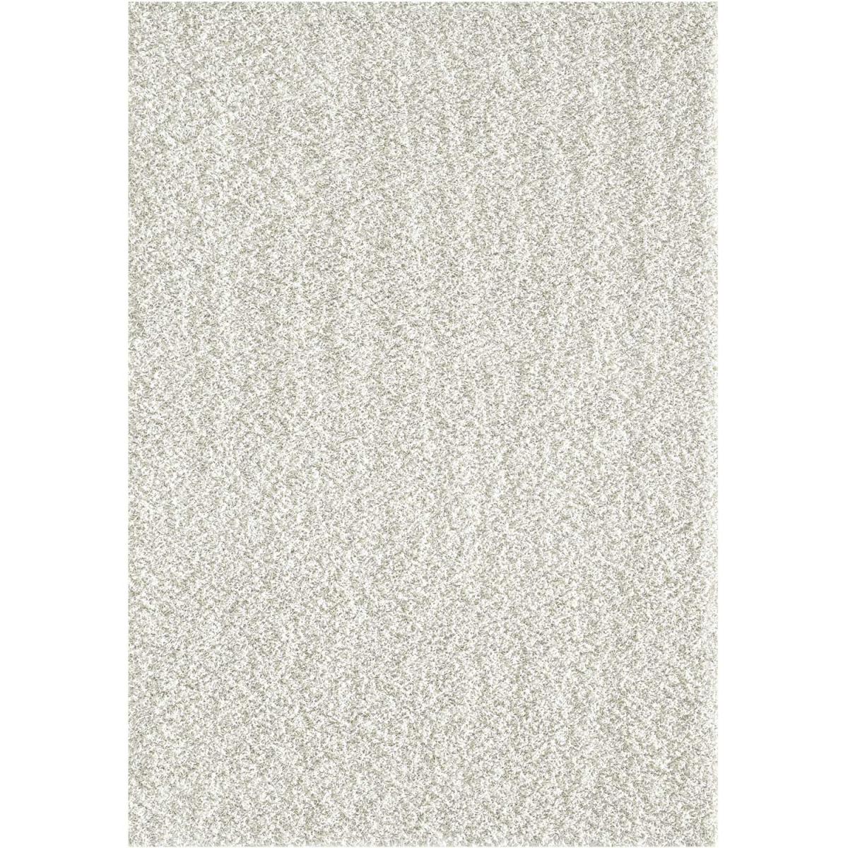 Tapis longs poils shaggy tissé motif uni SIMPLE crème, UN AMOUR DE TAPIS