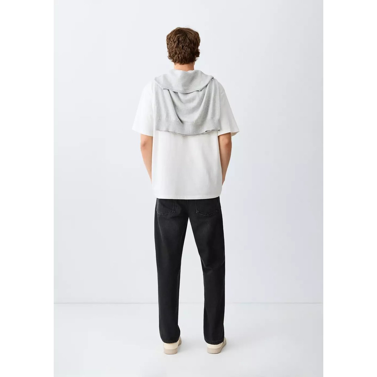 Jean regular-fit black denim, MANGO TEEN