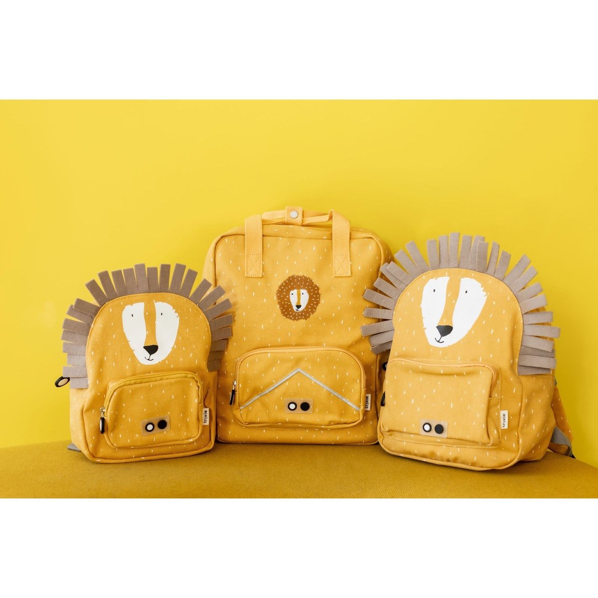 Grand sac à dos enfant jaune mr. lion, TRIXIE