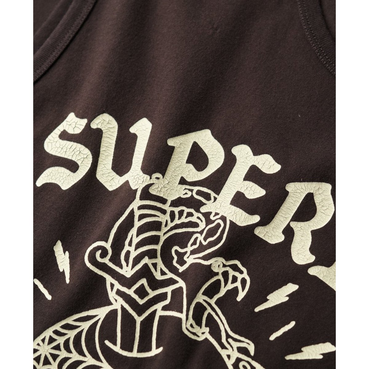 Débardeur Tattoo Graphic Coupe Décontractée noir bison, SUPERDRY