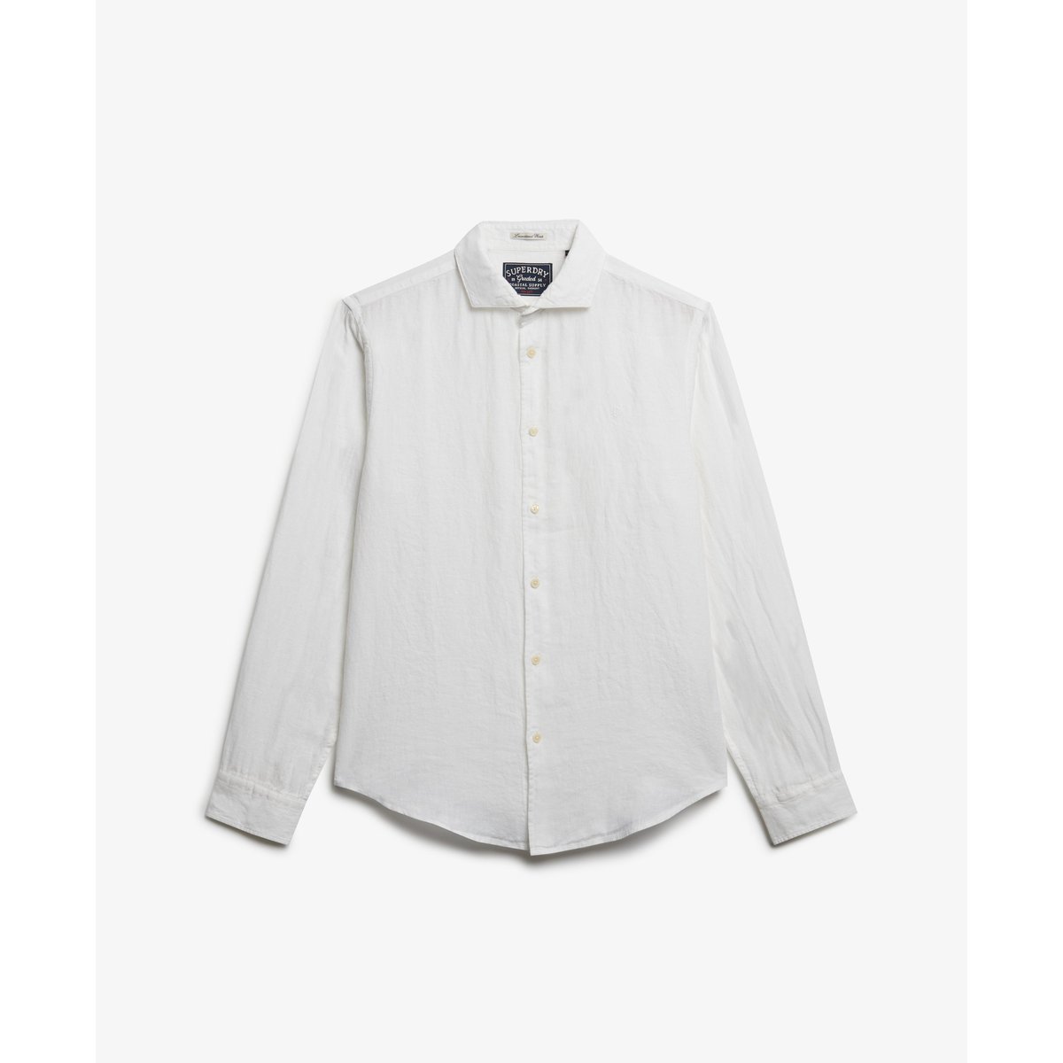 Chemise en lin Riviera à manches longues optic, SUPERDRY