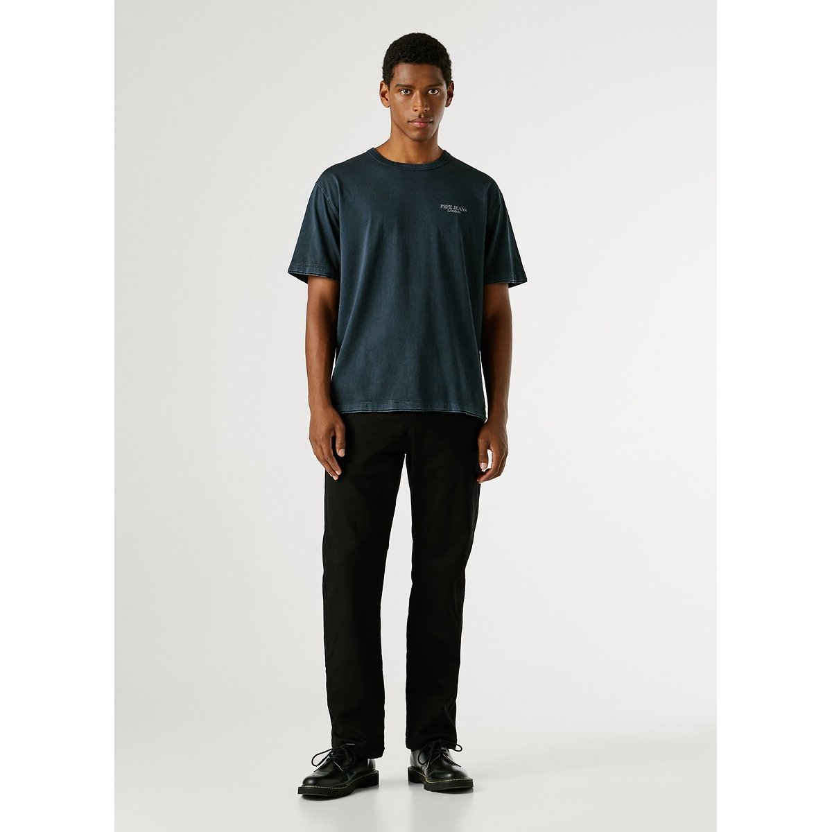 T-shirt manches courtes logo dos SPENCER noir délavé, PEPE JEANS