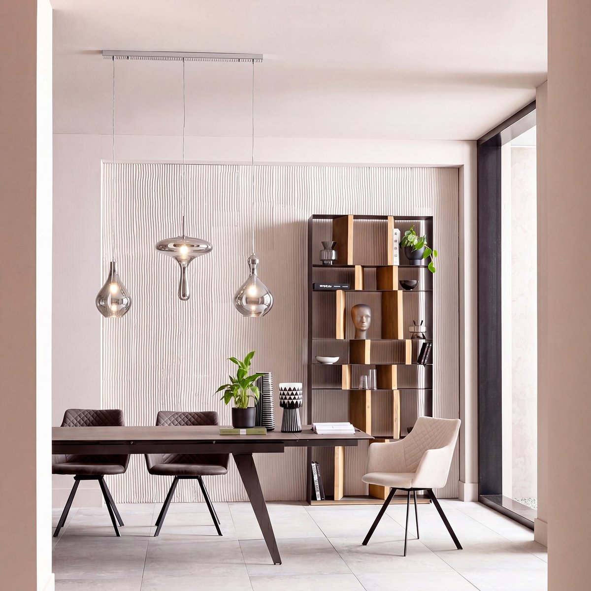 Suspension en verre, GOCCIA gris, KARE DESIGN