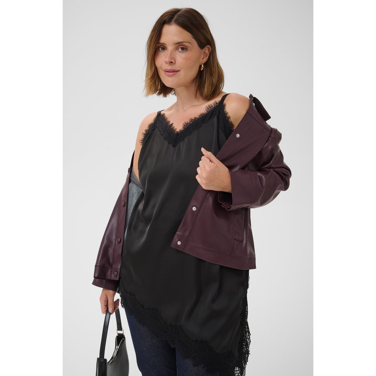Blouse sans manches noir black, KAFFE CURVE