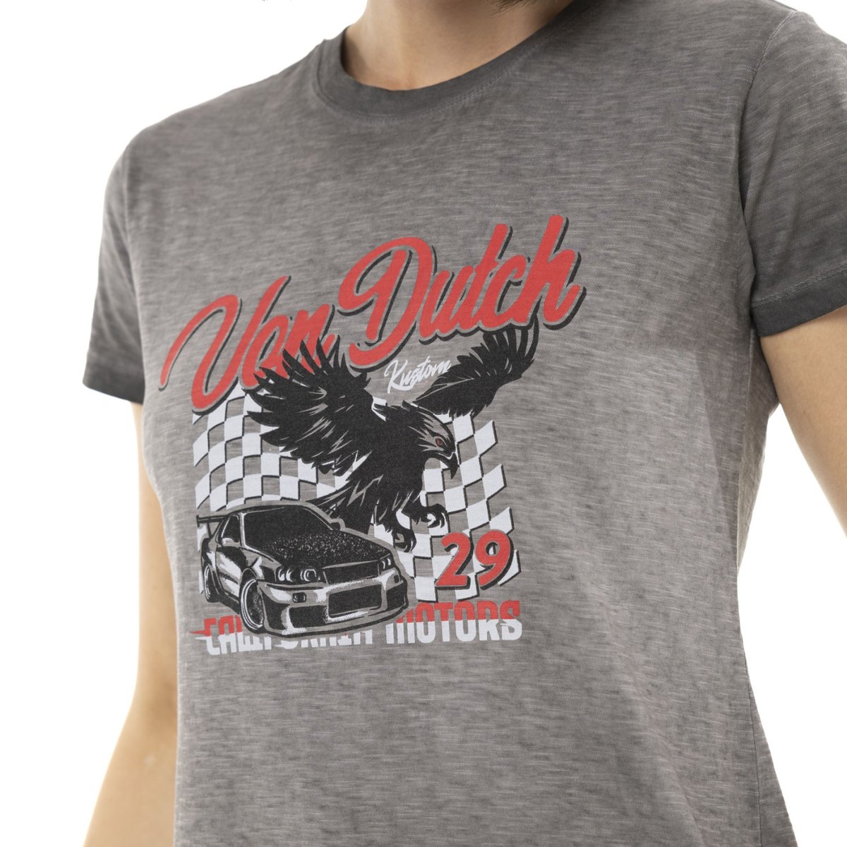 Tee Shirt en coton Fast noir/rouge/blanc, VON DUTCH
