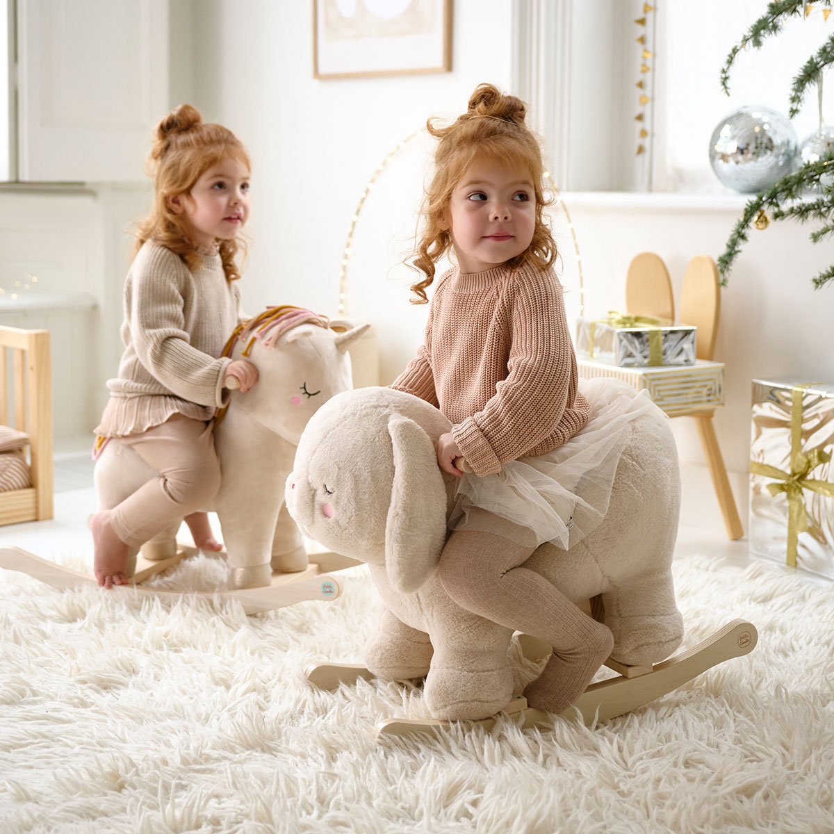 Cheval à bascule lapi beige, PETITE AMELIE