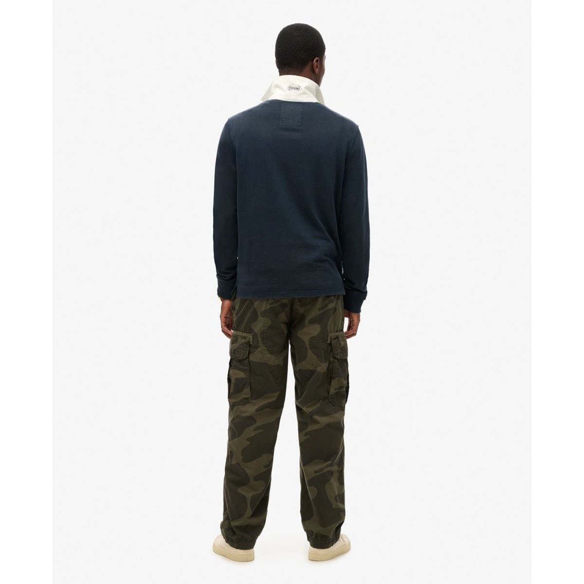 Pantalon Parachute Coupe Large camouflage olive telo, SUPERDRY