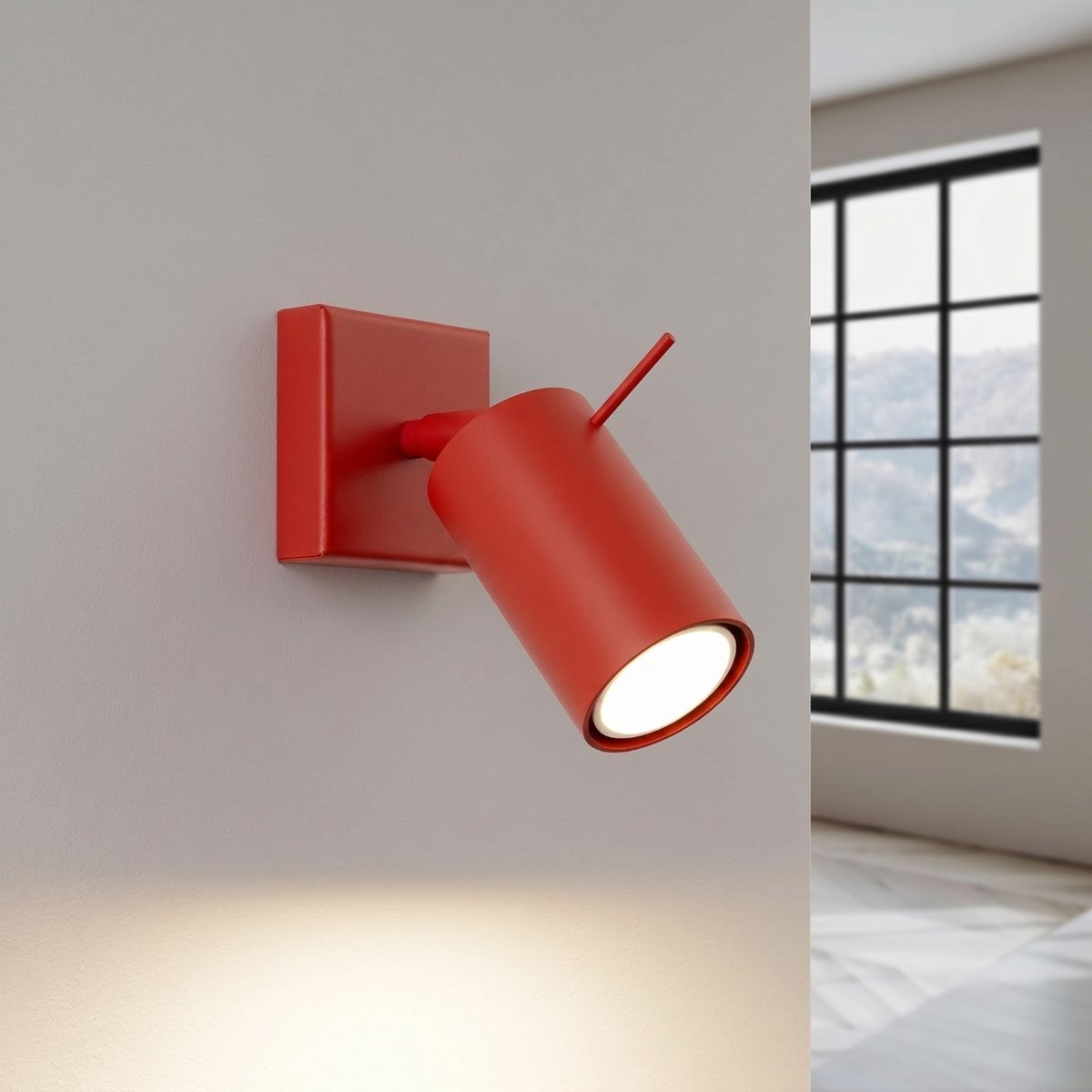 Applique murale Rouge GU10 1 RING rouge, EDEN