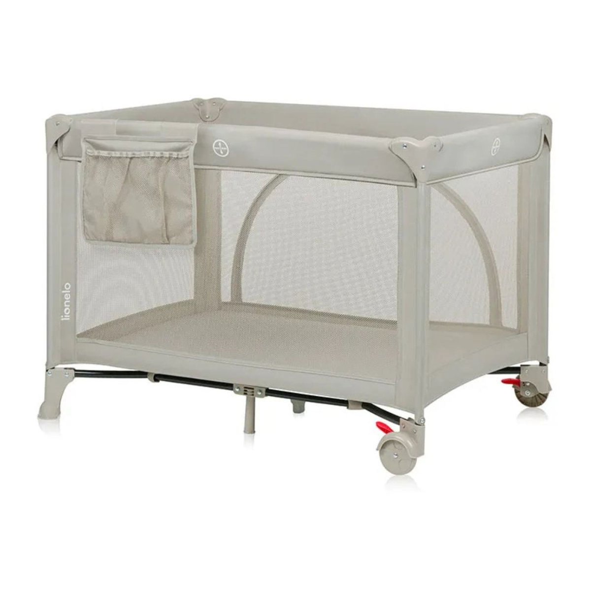 Lit parapluie bébé Laura compact 2 en 1 beige sand, LIONELO