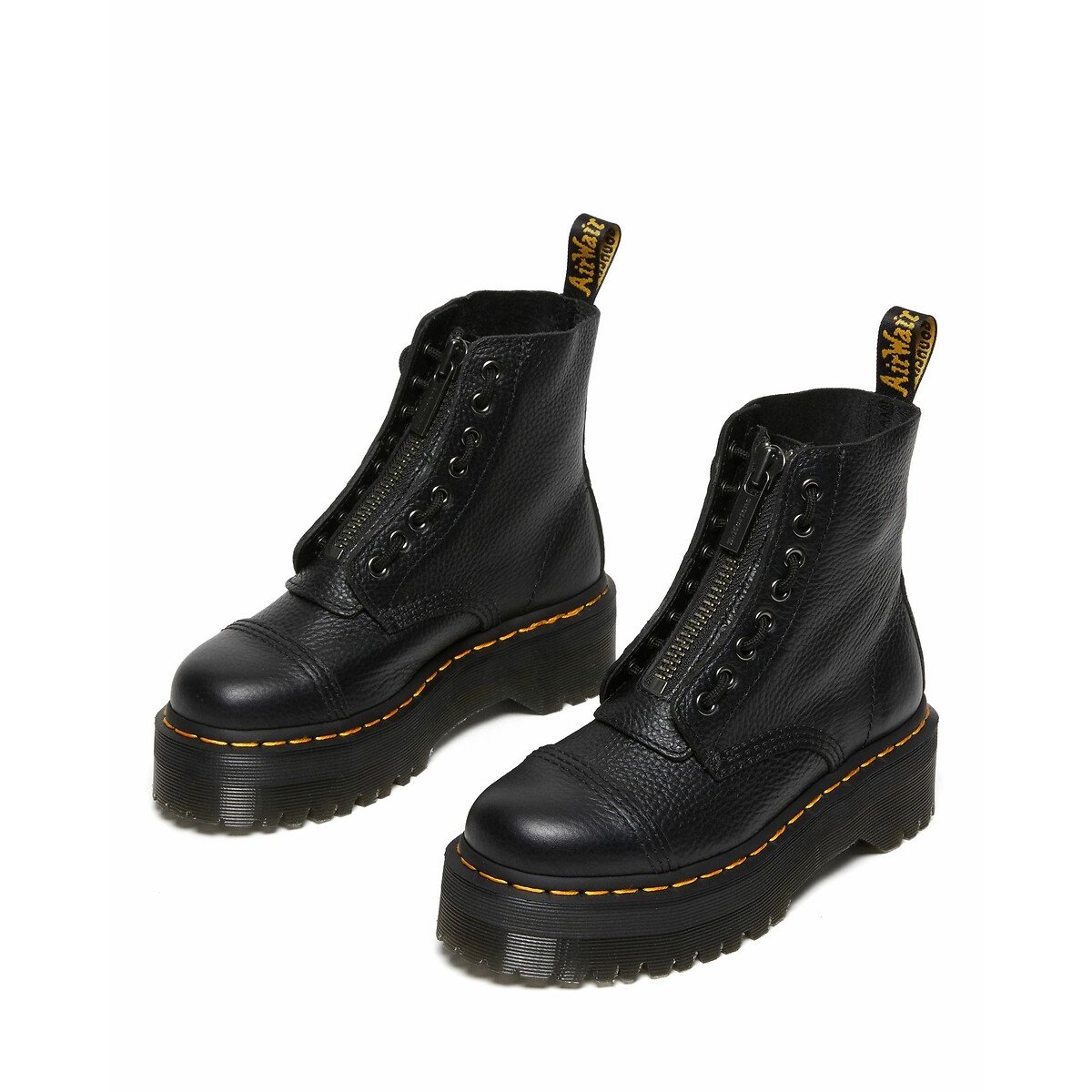 Botas de plataforma Sinclair, pele Milled Nappa preto , DR. MARTENS