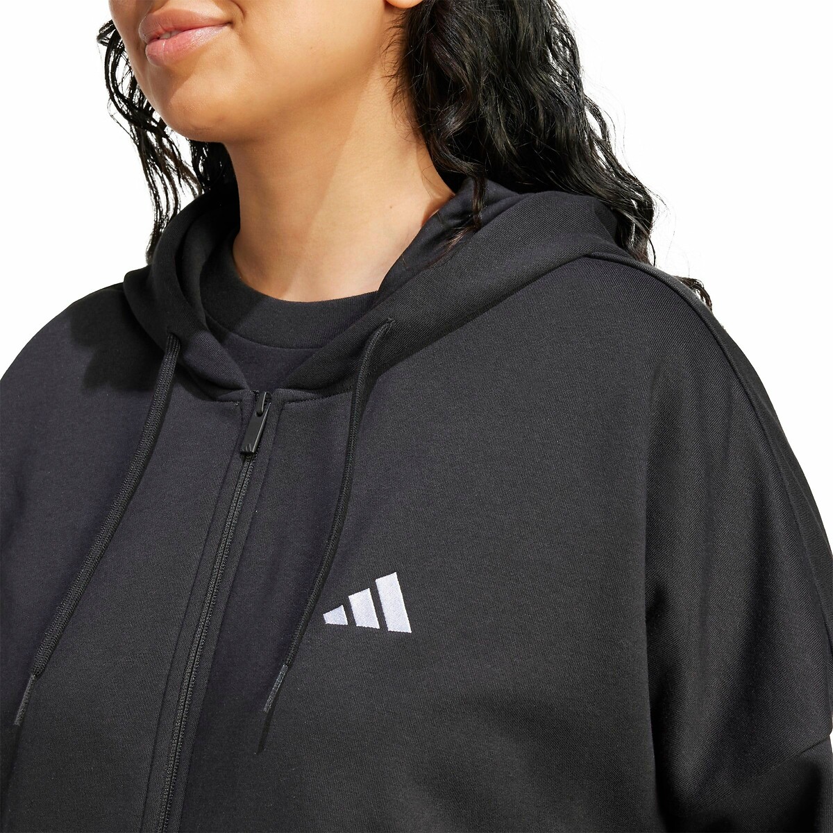 Sweat à capuche zippé Essentials 3-Stripes noir, ADIDAS SPORTSWEAR