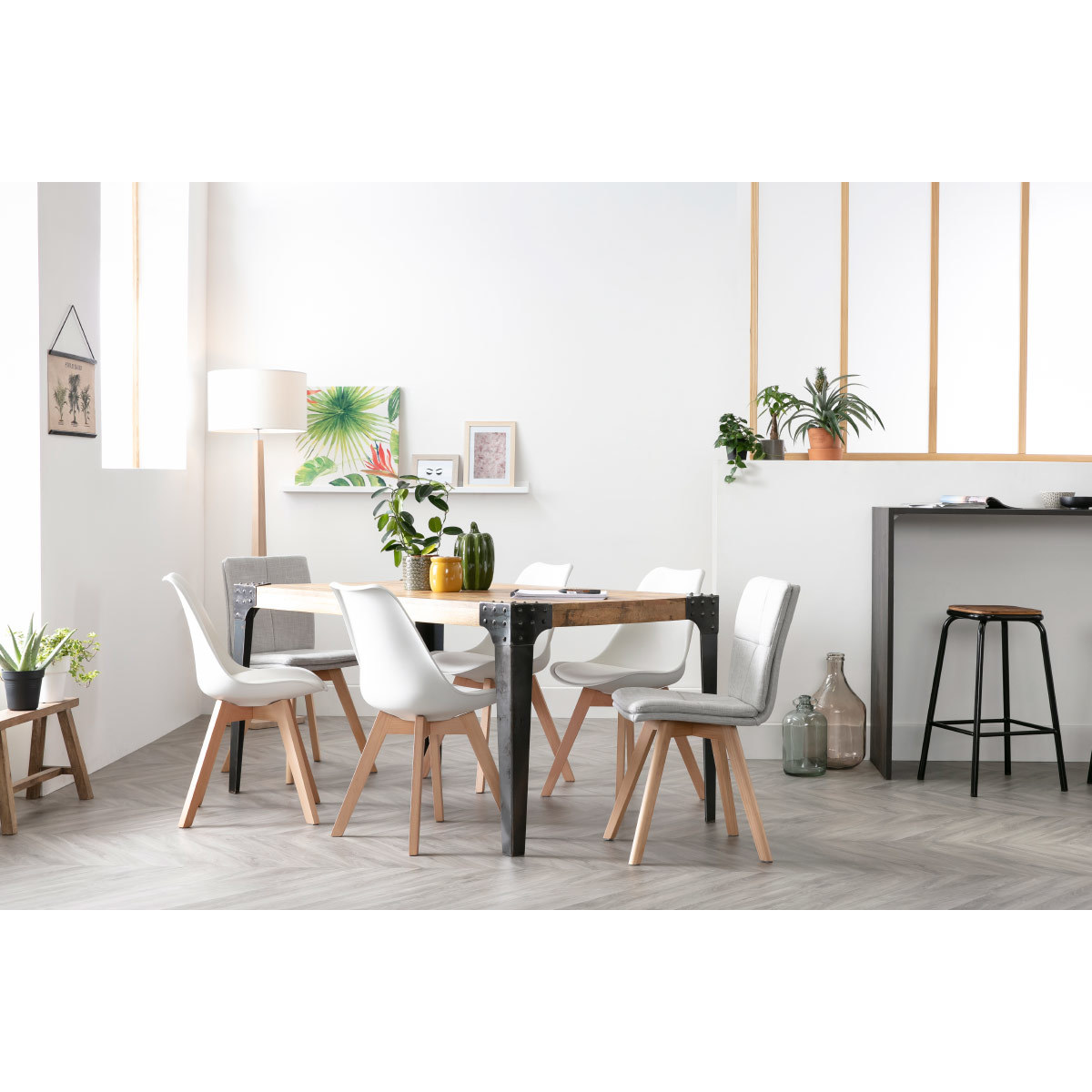 Chaises scandinaves (lot de 4) PAULINE blanc, MILIBOO